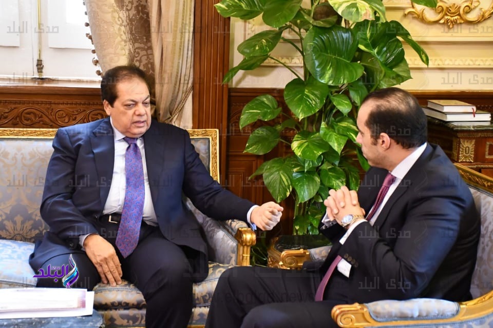 المستشار محمود فوزي يستقبل النائب ابو العينين في مجلس النواب