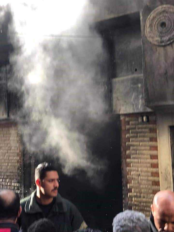 حريق هائل فى محل غيار بالدقهلية