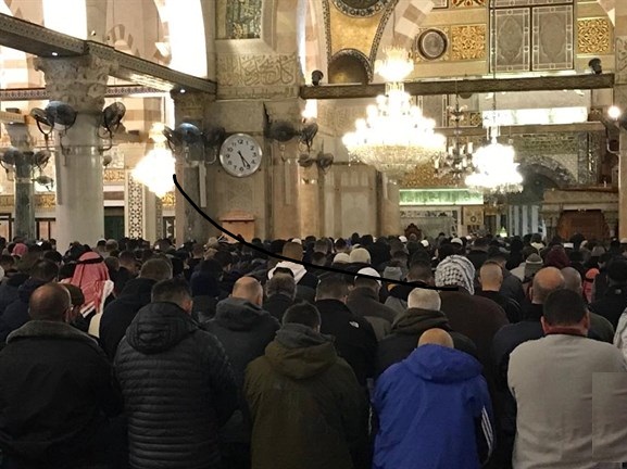 آلاف الفلسطينيين يؤدون صلاة الفجر العظيم في الأقصى آلاف الفلسطينيين يؤدون صلاة الفجر العظيم في الأقصى