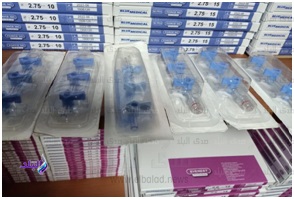 ضبط 10 آلاف قطعة قسطرة قلب مجهولة المصدر