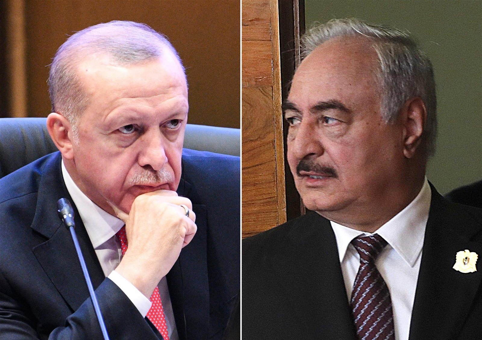 المشير حفتر - رجب طيب أردوغان