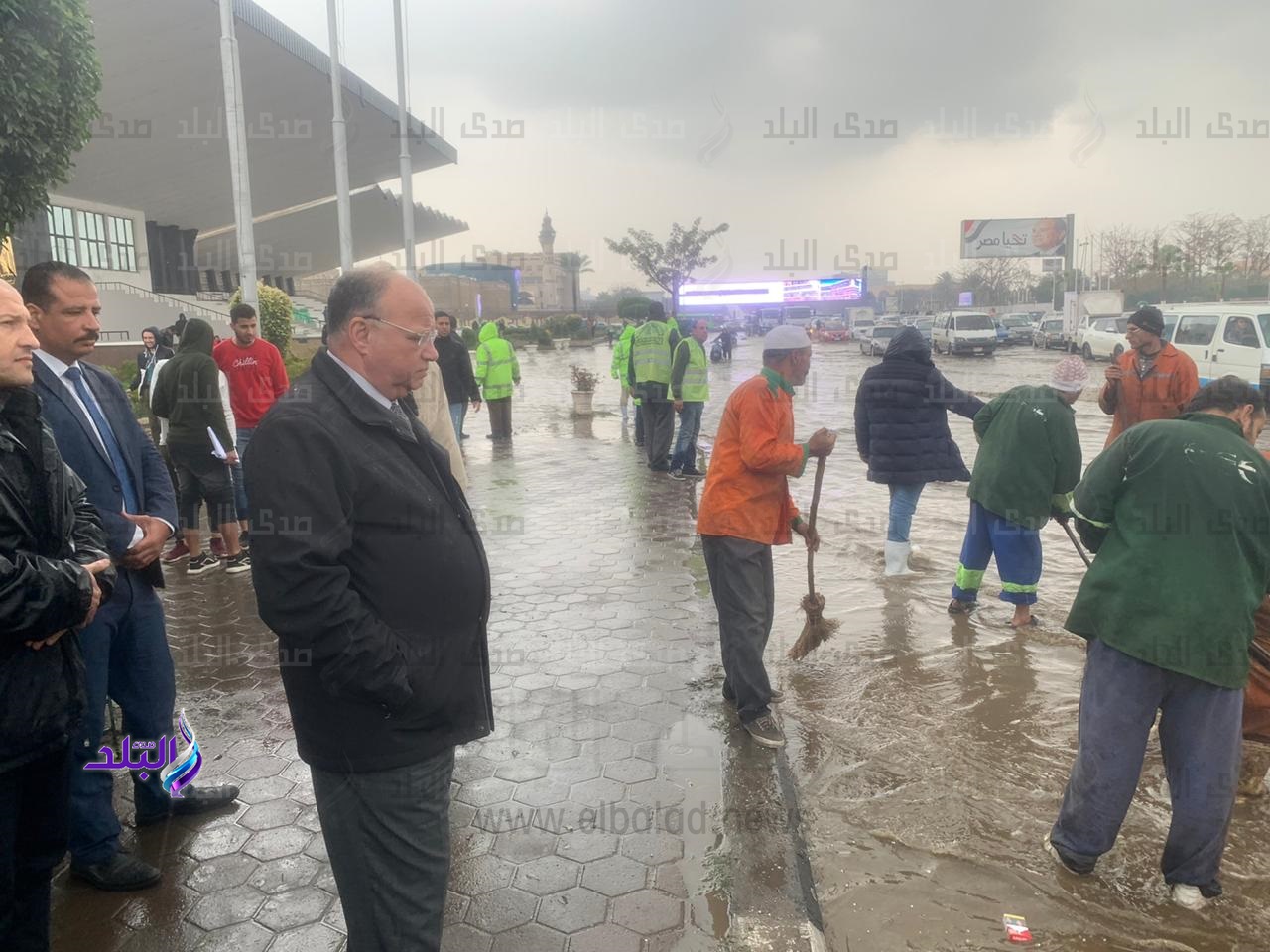 رفع المياه من منطقة المنصة