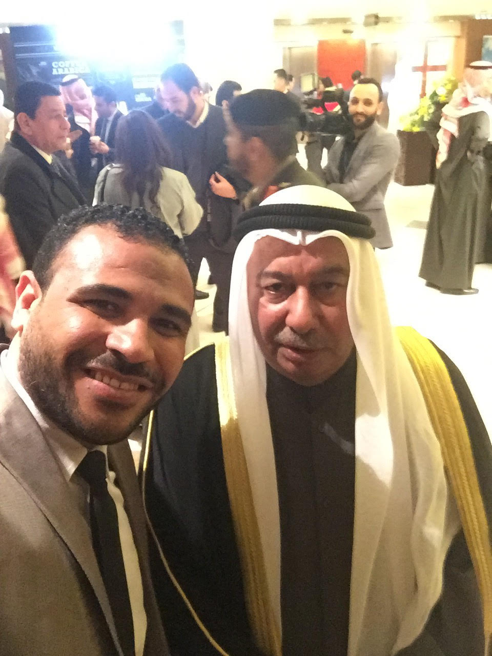 محرر صدى البلد مع سفير الكويت 