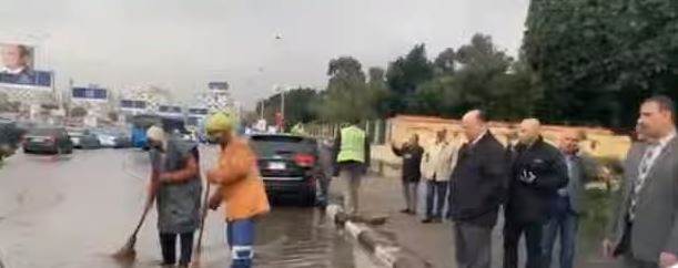 محافظ القاهرة يتابع أعمال الشفط 