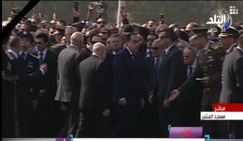 وصول الفريق أحمد شفيق وفتحى سرور للجنازة العسكرية 