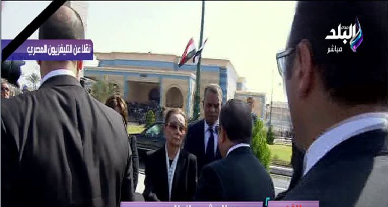 أول ظهور لـ سوزان مبارك فى الجنازة العسكرية للرئيس  مبارك