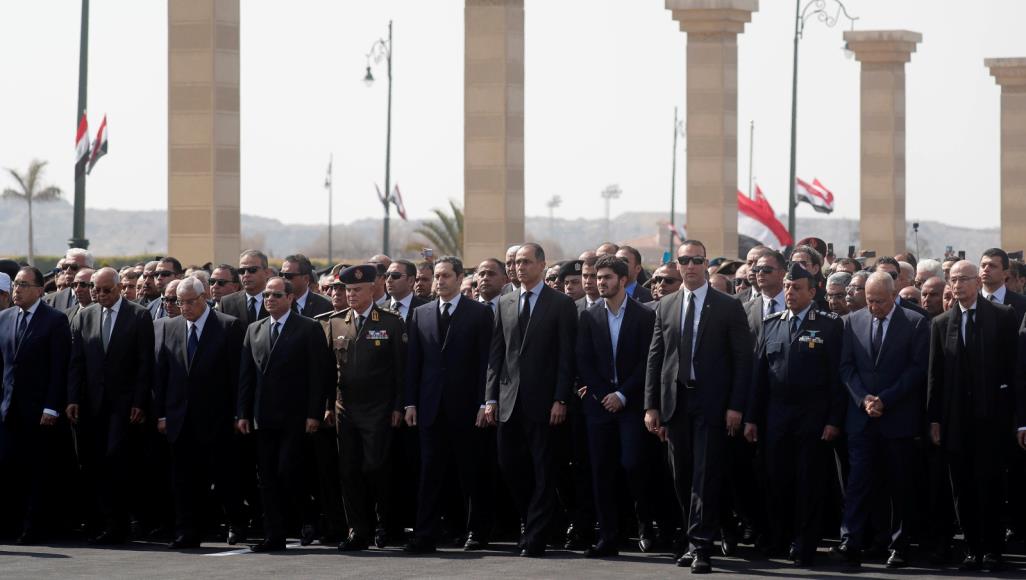 مشاركة الرئيس السيسي في الجنازة العسكرية لمبارك 