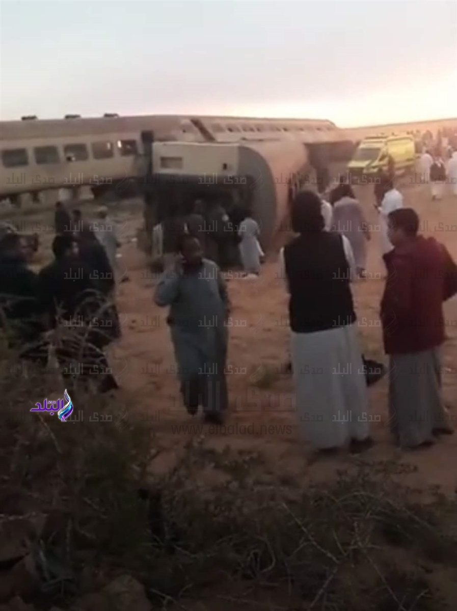 حادث انقلاب قطار مطروح