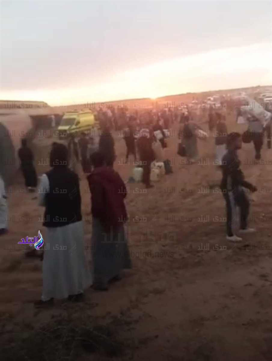 10 سيارات إسعاف لنقل ضحايا حادث انقلاب قطار مطروح