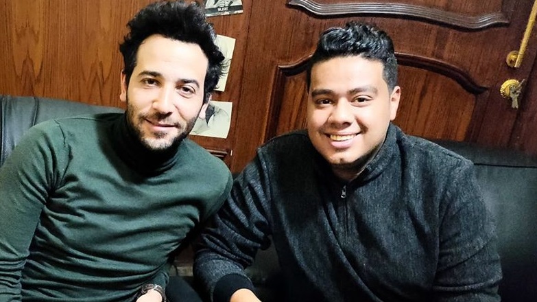 كريم قاسم مع محرر صدى البلد