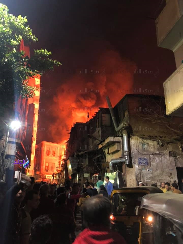 حريق ورش الدرب الاحمر 