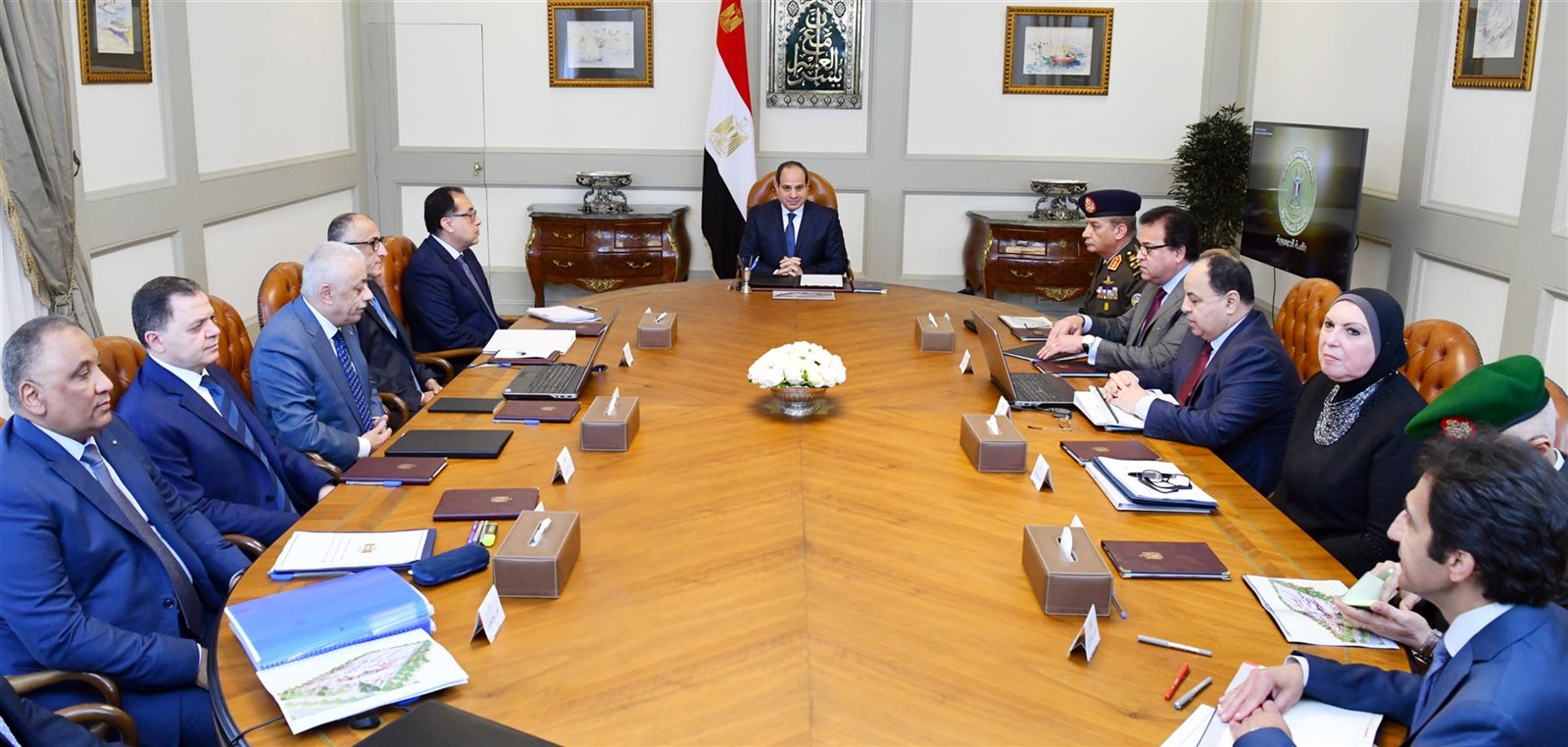 الرئيس السيسى خلال الاجتماع