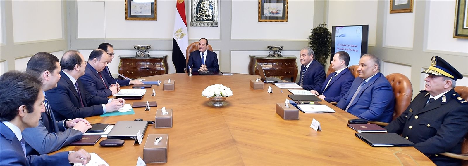 الرئيس السيسى خلال الاجتماع