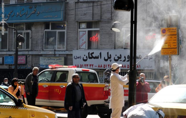 انتشار فيروس كورونا فى إيران