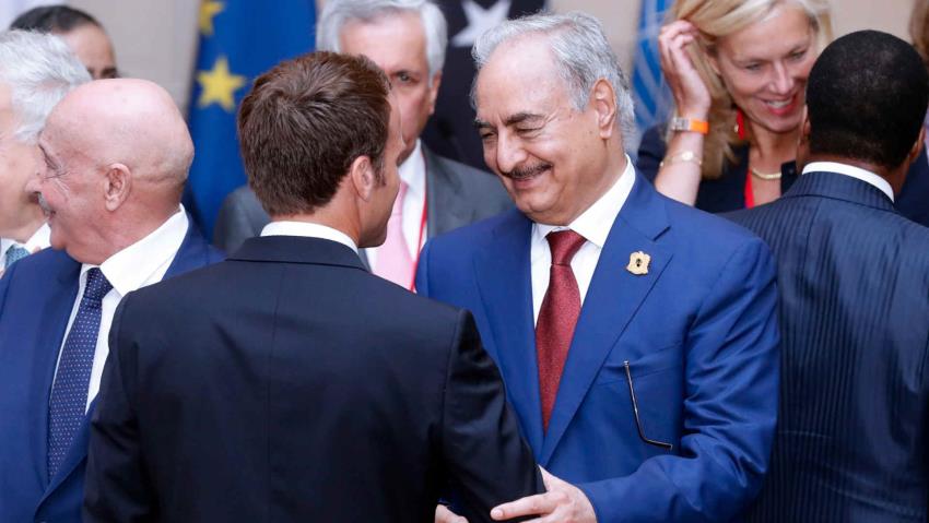 خليفة حفتر - ايمانويل ماكرون