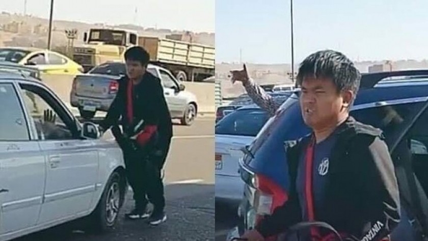 صور ترصد لحظة التنمر بالأجنبي