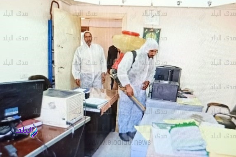 تطهير وتعقيم مكاتب ديوان محافظة المنوفية