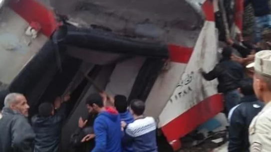 صورة لحادثة القطارين