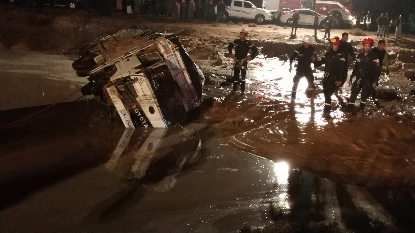 الأردن تتحول لأراضي منكوبة وفيضانات بسبب العاصفة