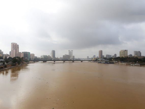 صورة توضح العكارة بمجرى النيل