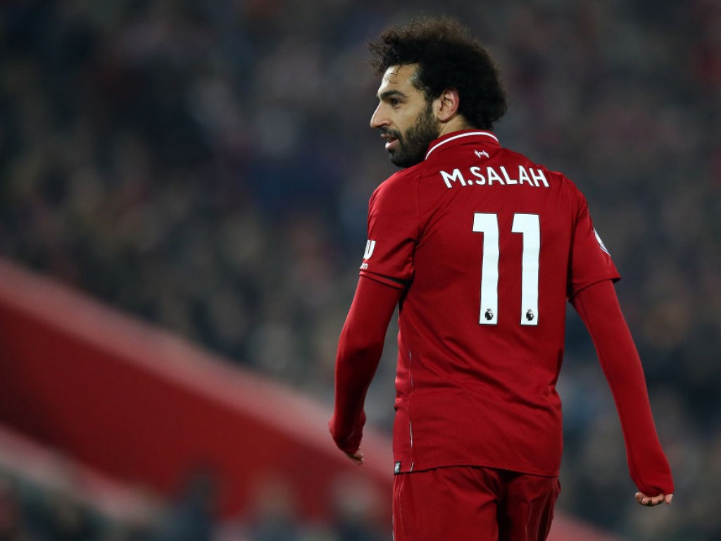 محمد صلاح لاعب فريق ليفربول الإنجليزي 
