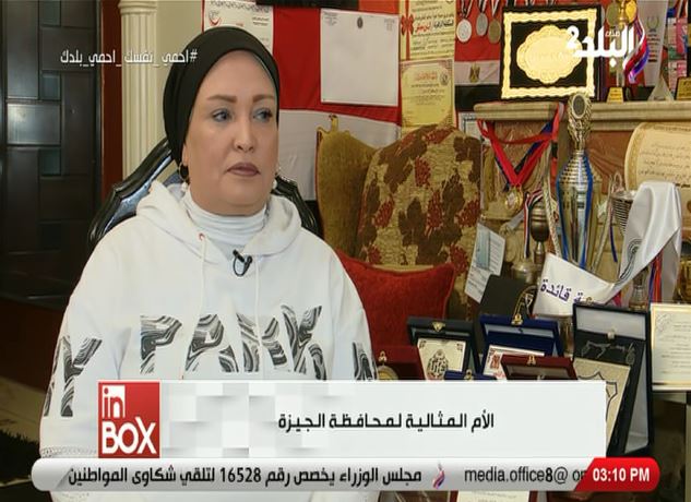 صفاء مصطفى، الفائزة بجائزة الام المثالية على محافظة الجيزة