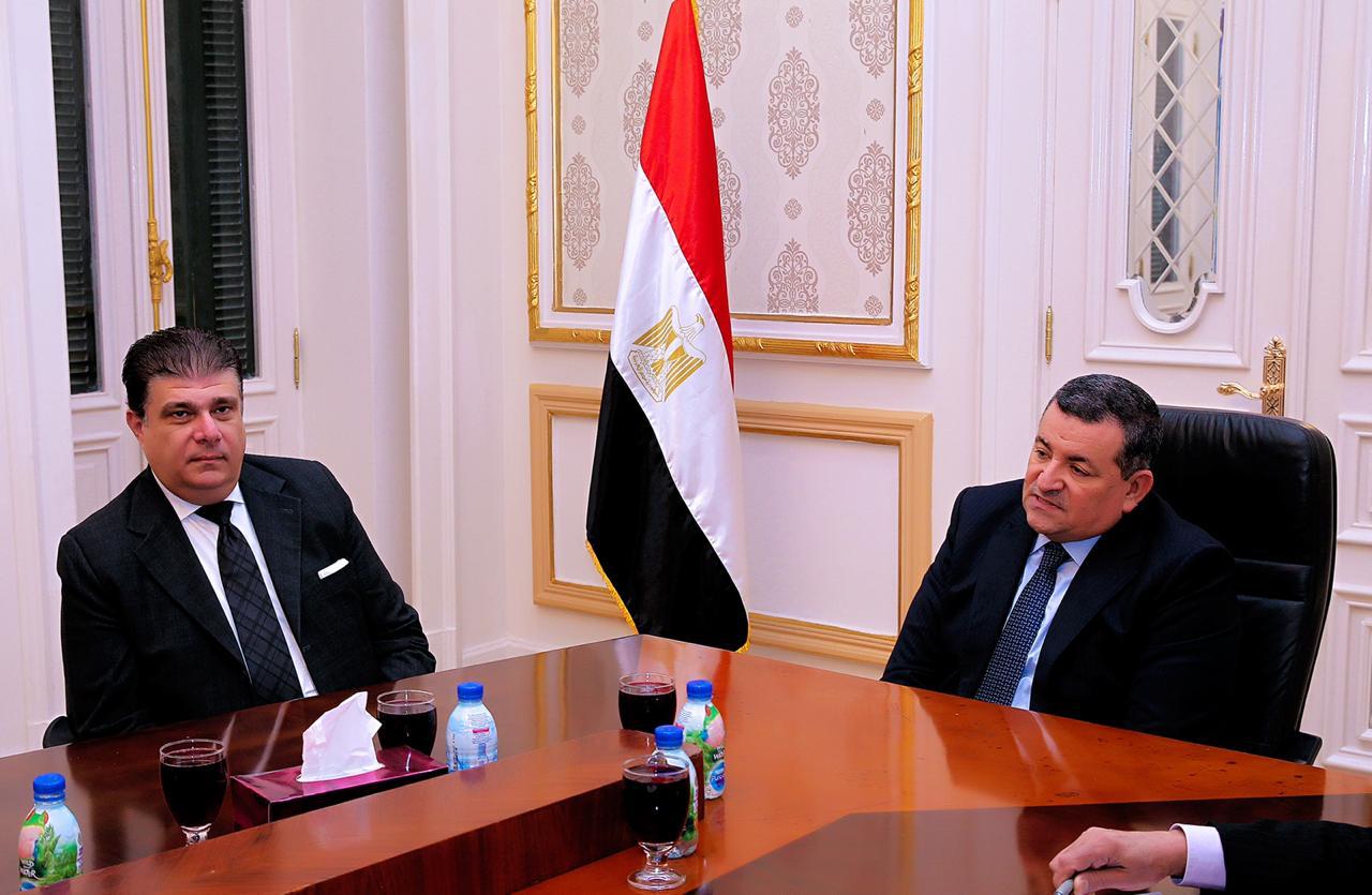  أسامة هيكل وزير الدولة للإعلام وحسين زين