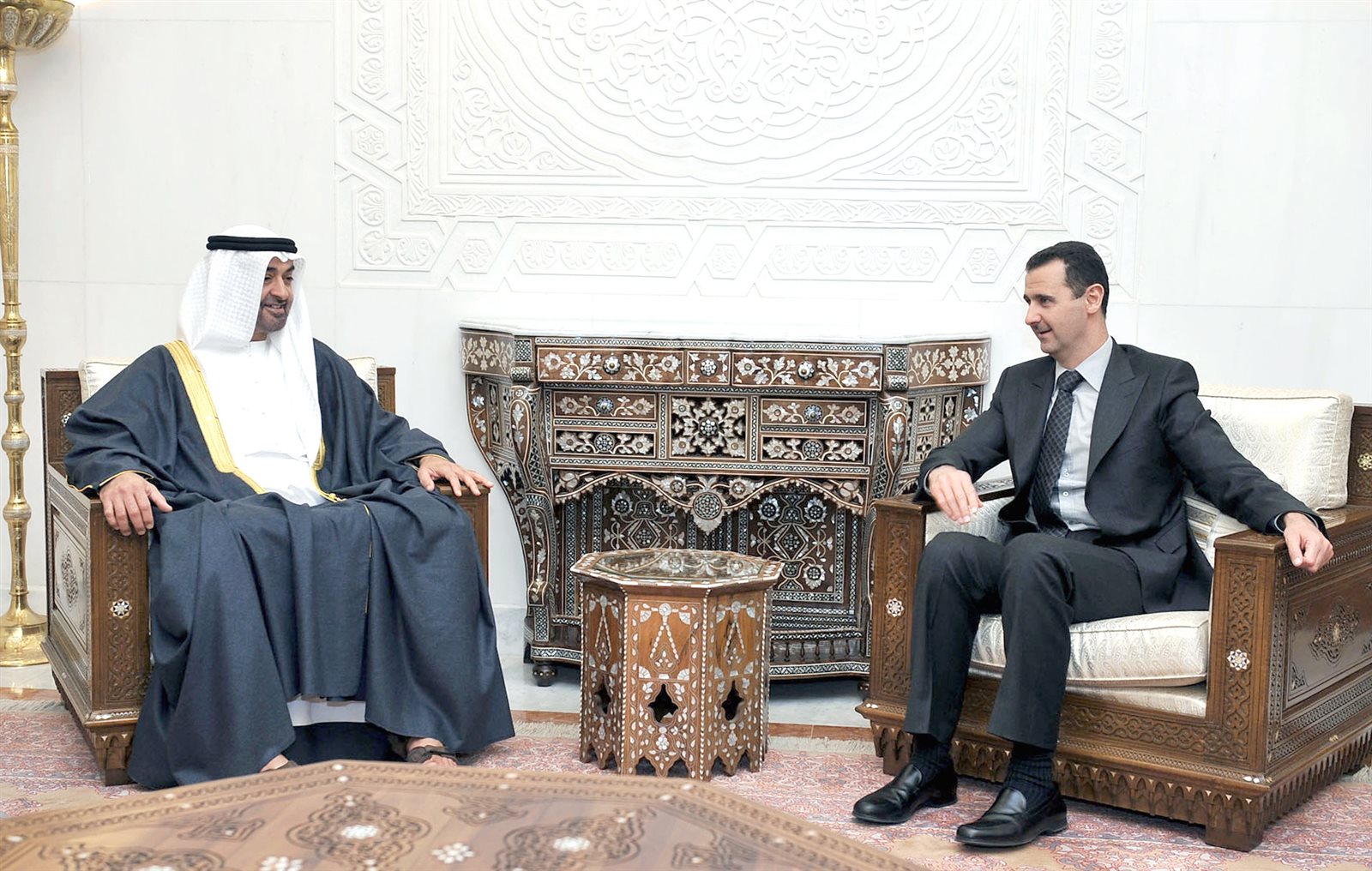 بشار الأسد والشيخ محمد بن زايد