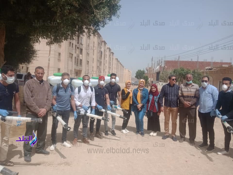 تطهير وتعقيم مدينة طامية بالفيوم ضد كورونا