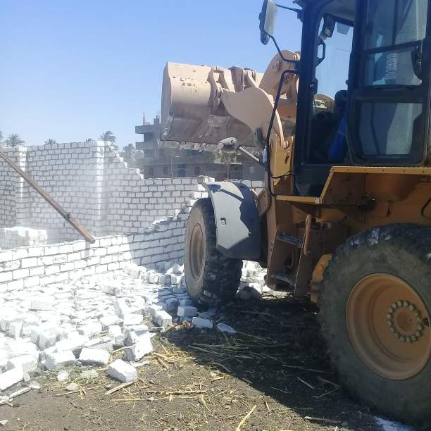 إزالة 29 حالة تعدي علي أراضي أملاك الدولة والأراضي الزراعية 