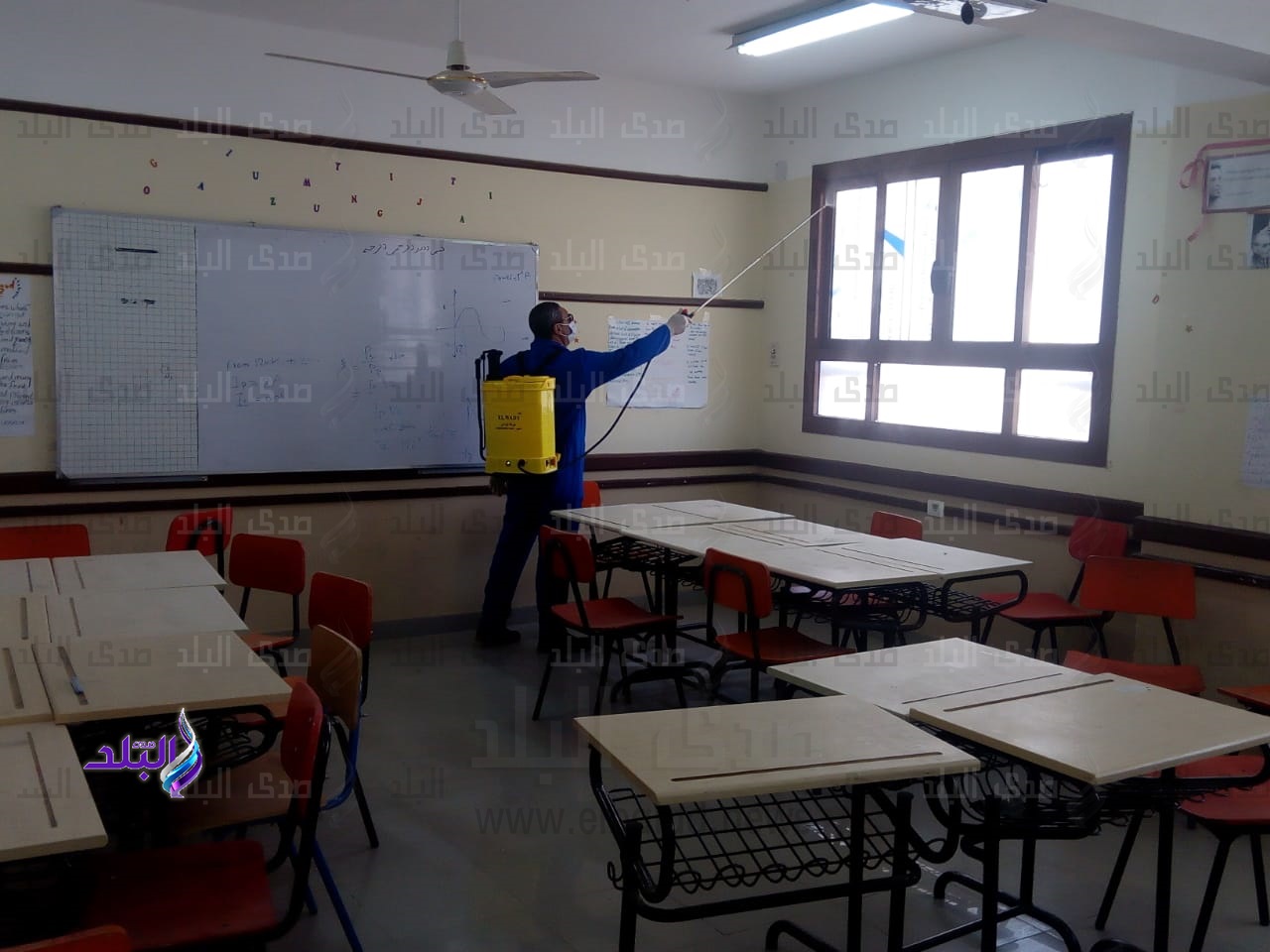 تعقيم لجان الثانوية العامة والدبلومات الفنية