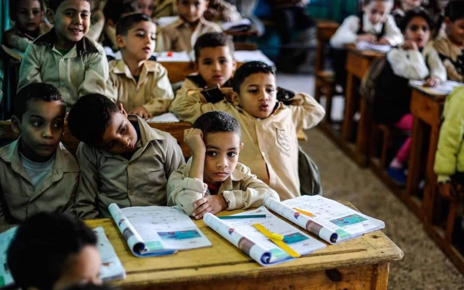 طلاب المدارس في بنى سويف 