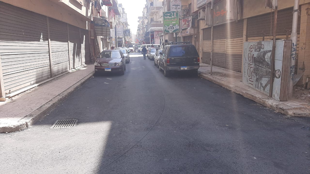 رصف الشوارع الجانبية في بورسعيد