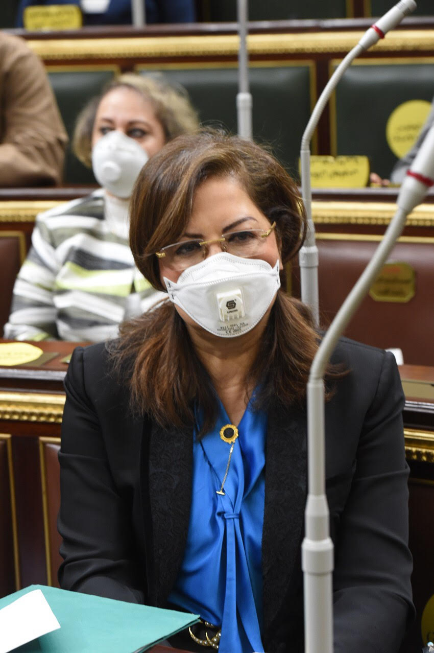 وزيرة التخطيط خلال تواجدها بمجلس النواب اليوم