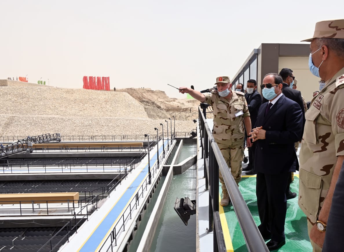 الرئيس السيسى خلال افتتاح النشروعات القومية