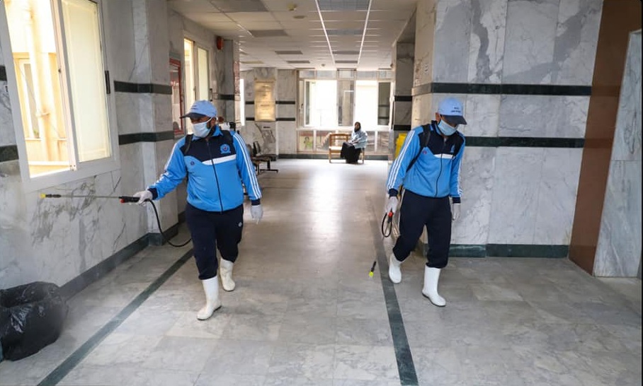 أعمال الرش والتعقيم ضد فيروس كورونا