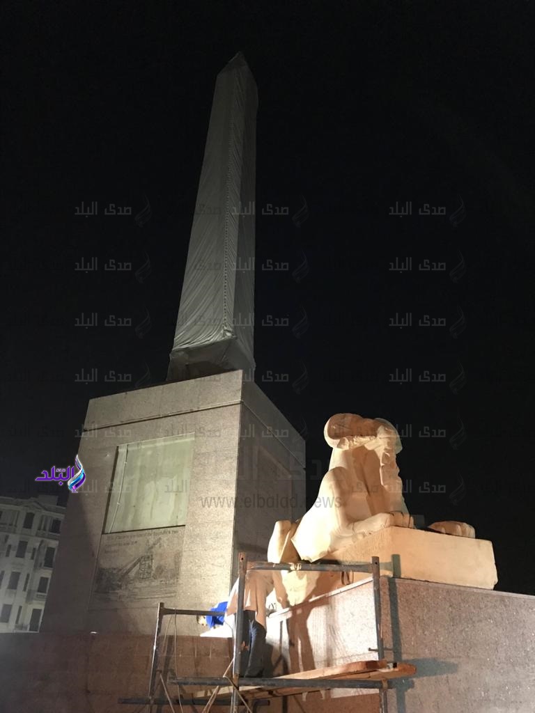 عملية نقل الكباش الأربعة إلى ميدان التحرير