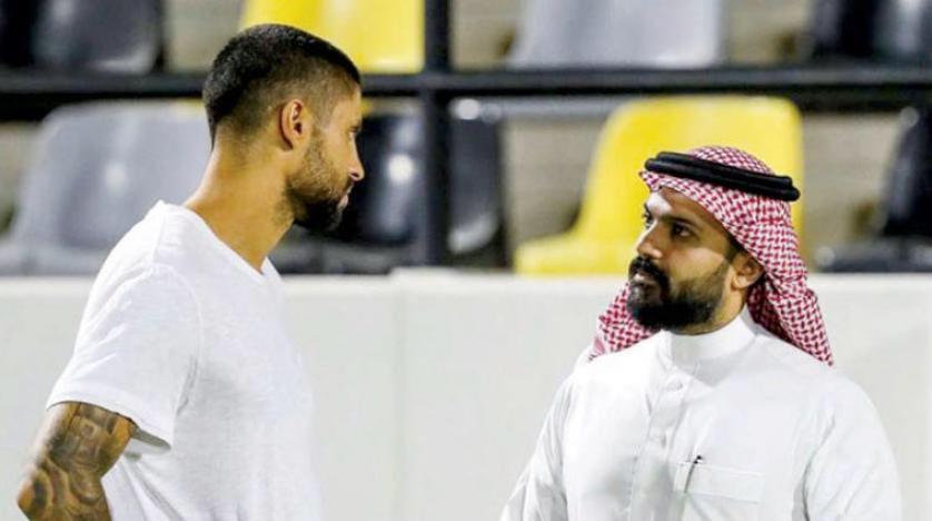 أنمار الحائلي رئيس اتحاد جدة مع مروان دا كوستا