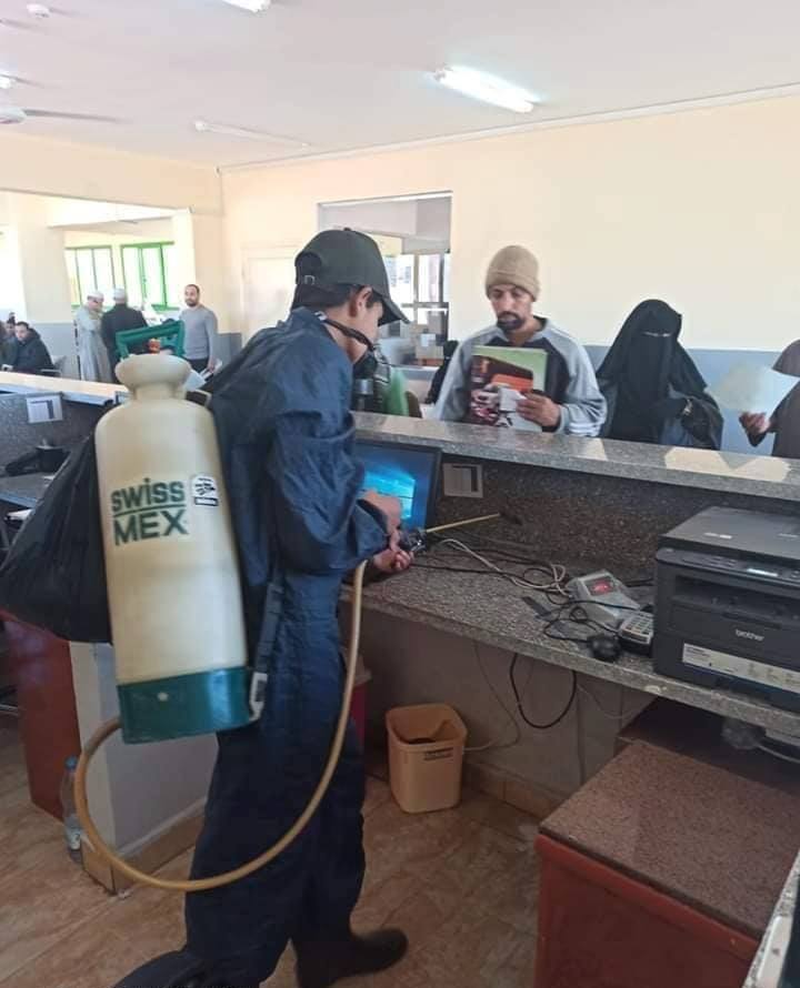 أعمال الرش والتعقيم ضد فيروس كورونا