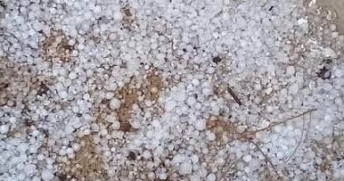 سقوط كرات الثلج على مناطق الحسنة ونخل