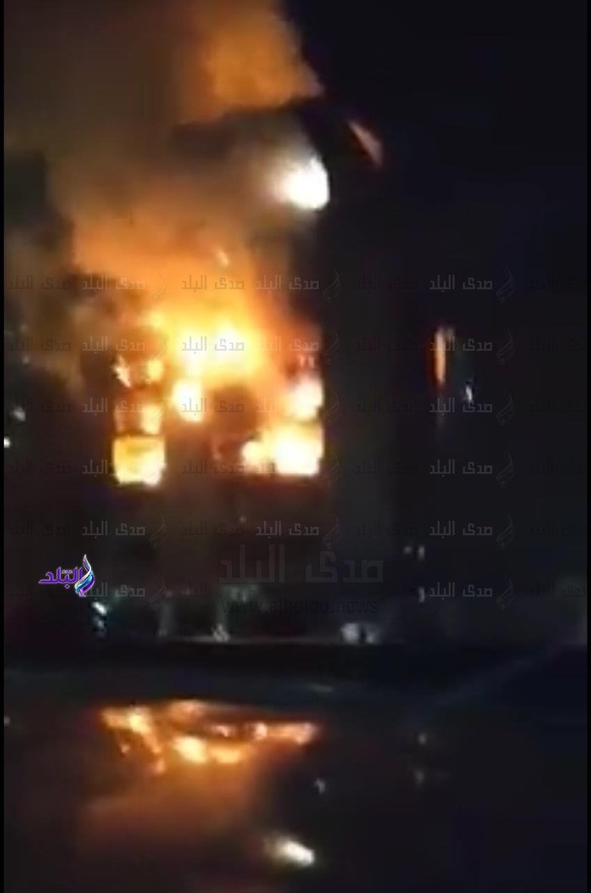 حريق عقار ميت نما