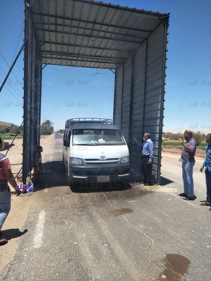 تشغيل بوابات تعقيم السيارات