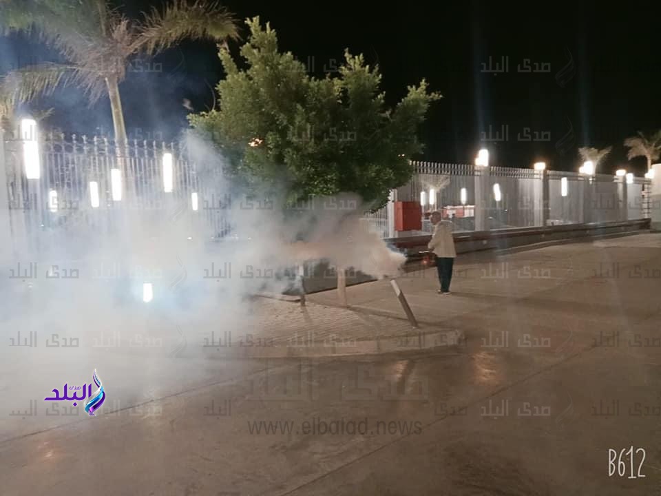 رش وتعقيم مستشفى ابو خليفة العزل الصحى بالاسماعيلة