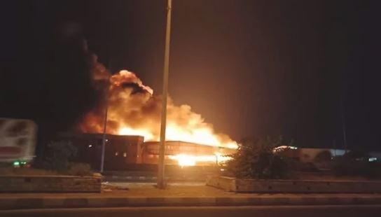 حريق مصنع الإسفنج بالعبور