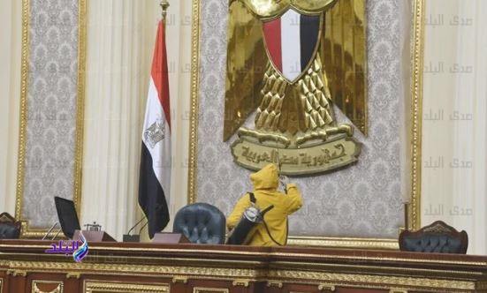 المستشار محمود فوزي يتابع اجراءات تعقيم مجلس النواب المستشار محمود فوزي يتابع اجراءات تعقيم مجلس النواب