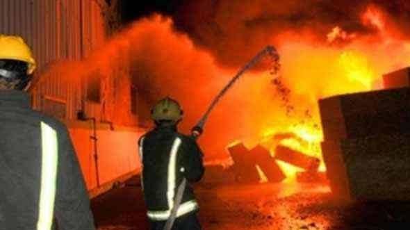 حريق بمصنع تدوير القمامه بالسنبلاوين