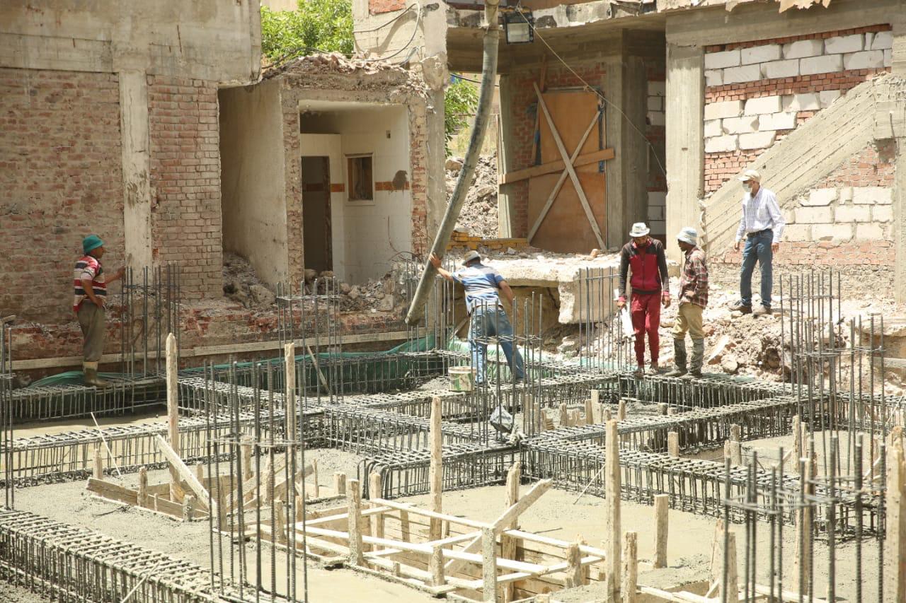 الأعمال الإنشائية بمستشفى كفر الشيخ 