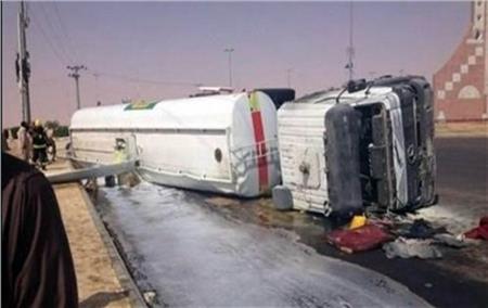 إنقلاب سيارة نقل بفنطاس