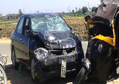 حادث تصادم سيارة ملاكي