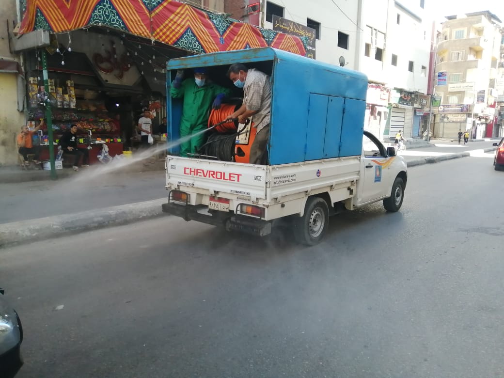 اعمال الرش والتعقيم ضد فيروس كورونا 